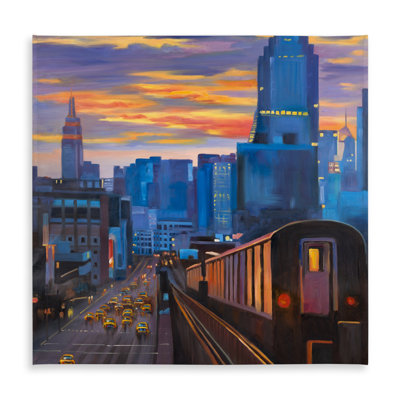 Bedroom Orange Indoor/Outdoor Tablecloth | Subway NYC Decor
