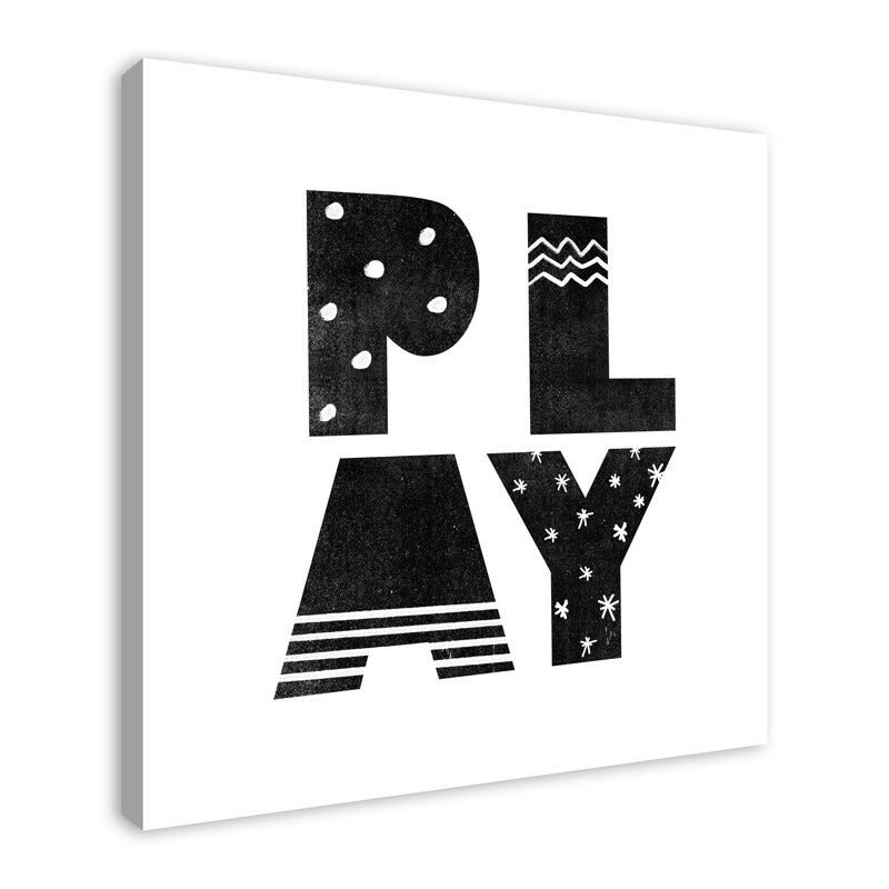 Mackin Play, art encadré, Toile tendue, H 36 po x l 36 po x P 1,25 po