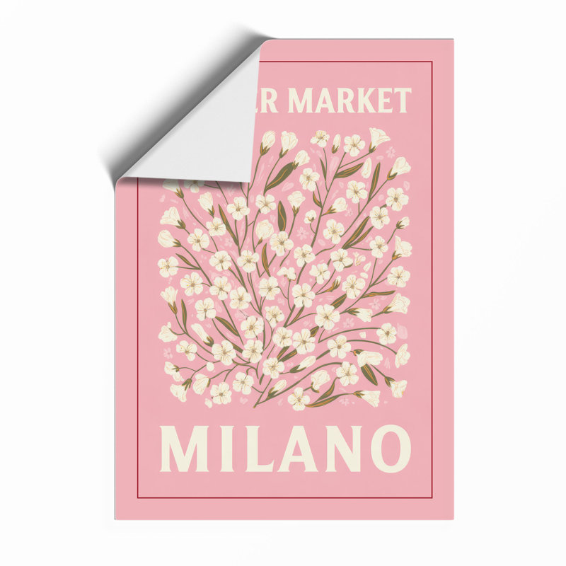Flower Market Milano Botanical - Framed Print, Unframed, A1 - 84.1 x 59.4 cm