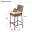 Tabouret de bar d'extérieur 28 po avec coussin Zysean