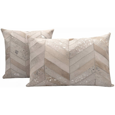 Coussins décoratifs en cuir de vache Canvello
