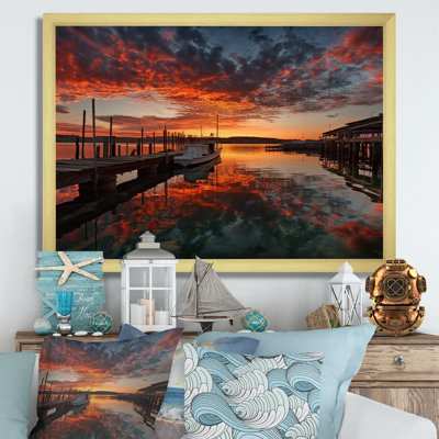 Coucher de soleil sur le port II - impression