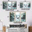 «Waterfall Cliff Scenery Magic II - Waterfall», ensemble d'art mural sur toile-107741305-107741313