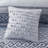 7 Piece Jacquard Comforter Set Navy