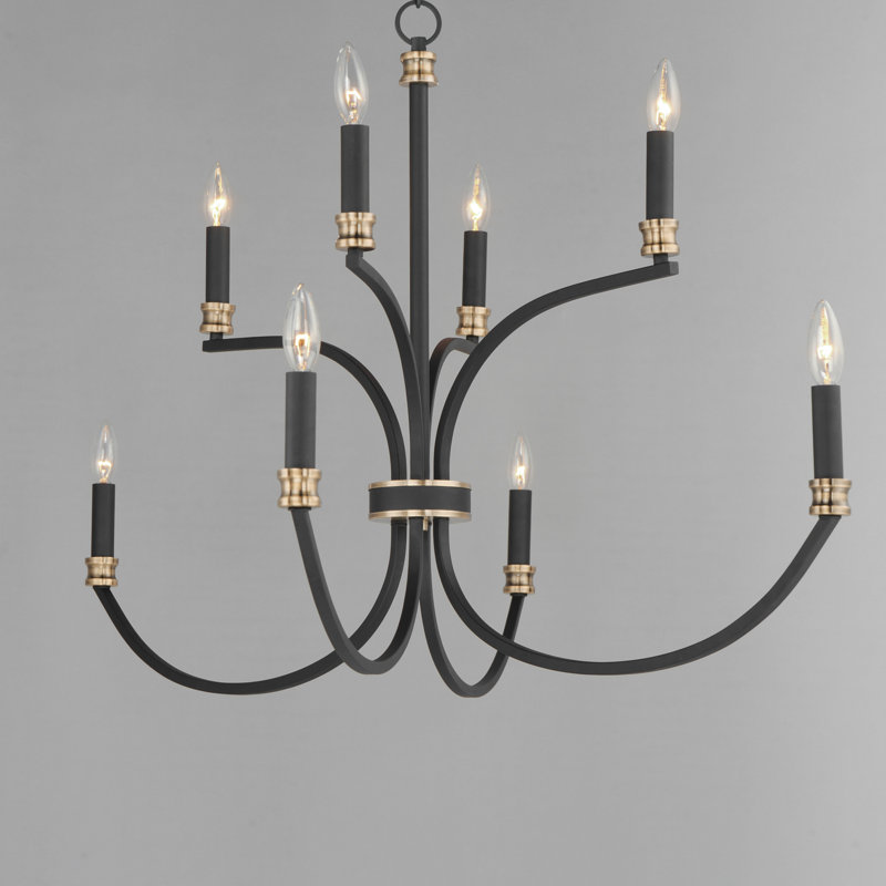 8 - Light Steel Dimmable Chandelier