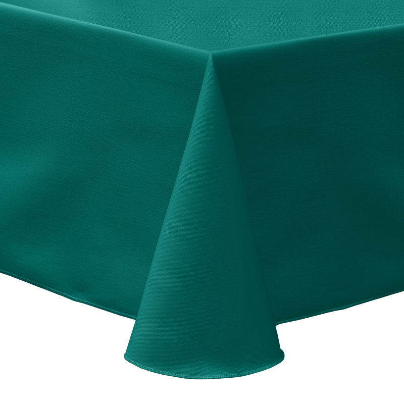Cotton Twill Rectangular Tablecloth, 156" L x 108" W, 5, Teal