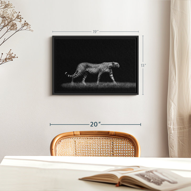 Animal "Impression sur toile monochrome", H 13 po x l 19 po