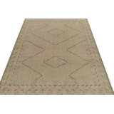 Distressed Homage Hand Knotted Wool Animal Print Area Rug