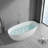 Biocura 65" X 30" Freestanding Soaking Oval Artificial Stone Surface Bathtub-80712778
