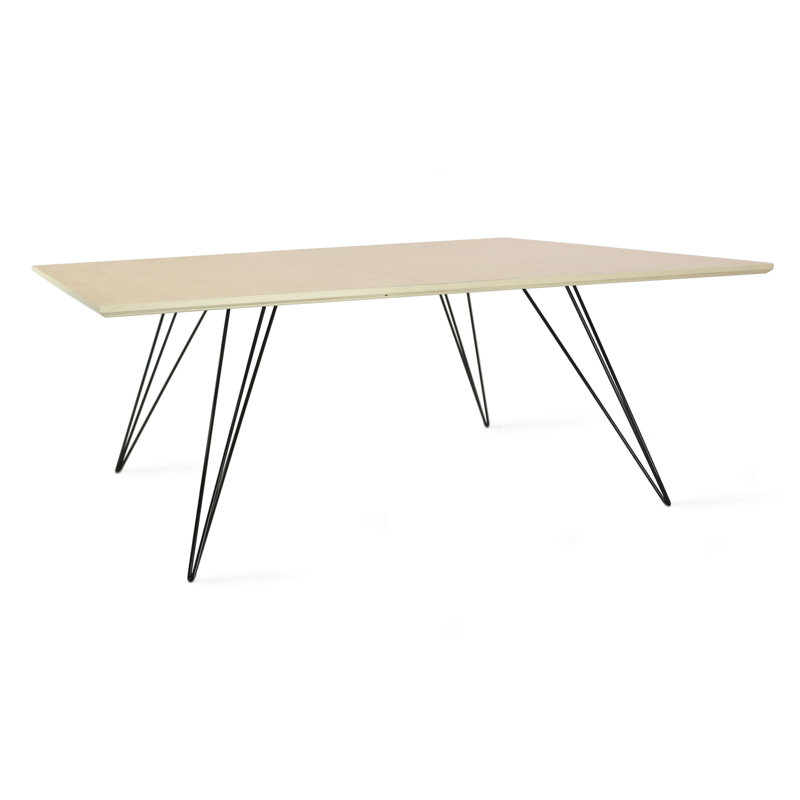 Williams Coffee Table, Black, 18" H x 46" L x 40" W, Maple
