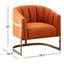 Fauteuil demi-tonneau rembourré l 30 po Romy-1159302594
