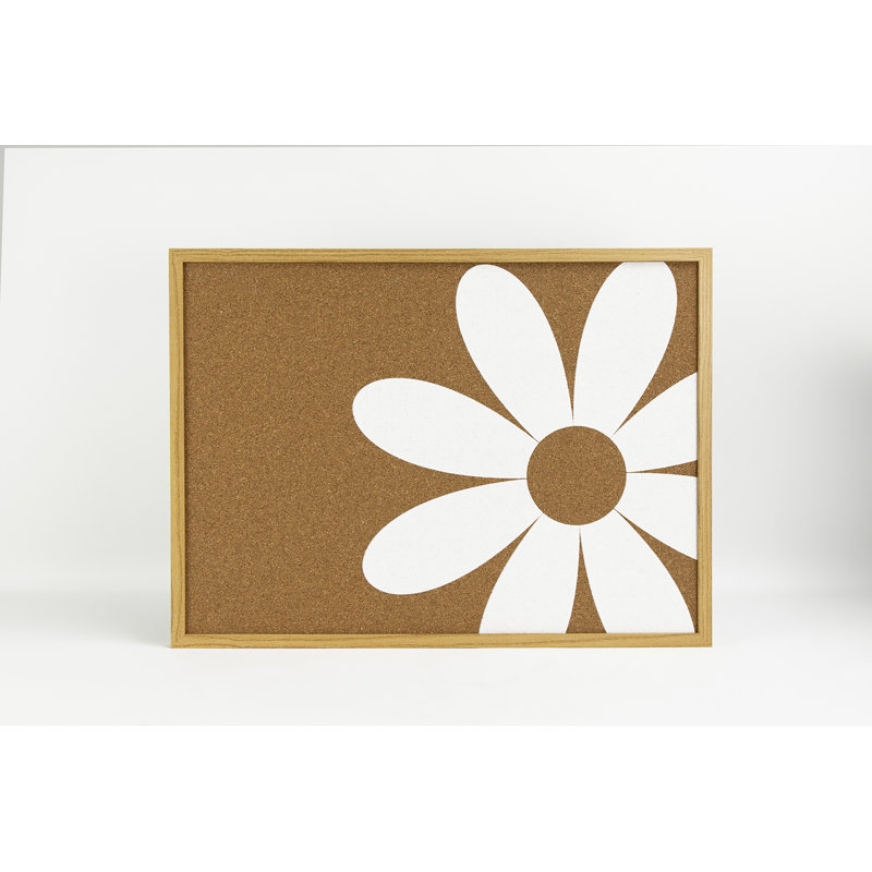 Panneau de liège blanc imprimé marguerite