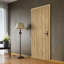 Dalle de porte intérieure en chêne à texture creuse-115702561