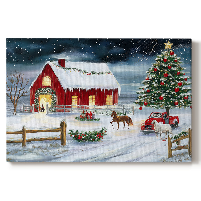 Art de vacances de Noël III - Toile tendue avec châssis - CXIX, H 32 po x l 48 po