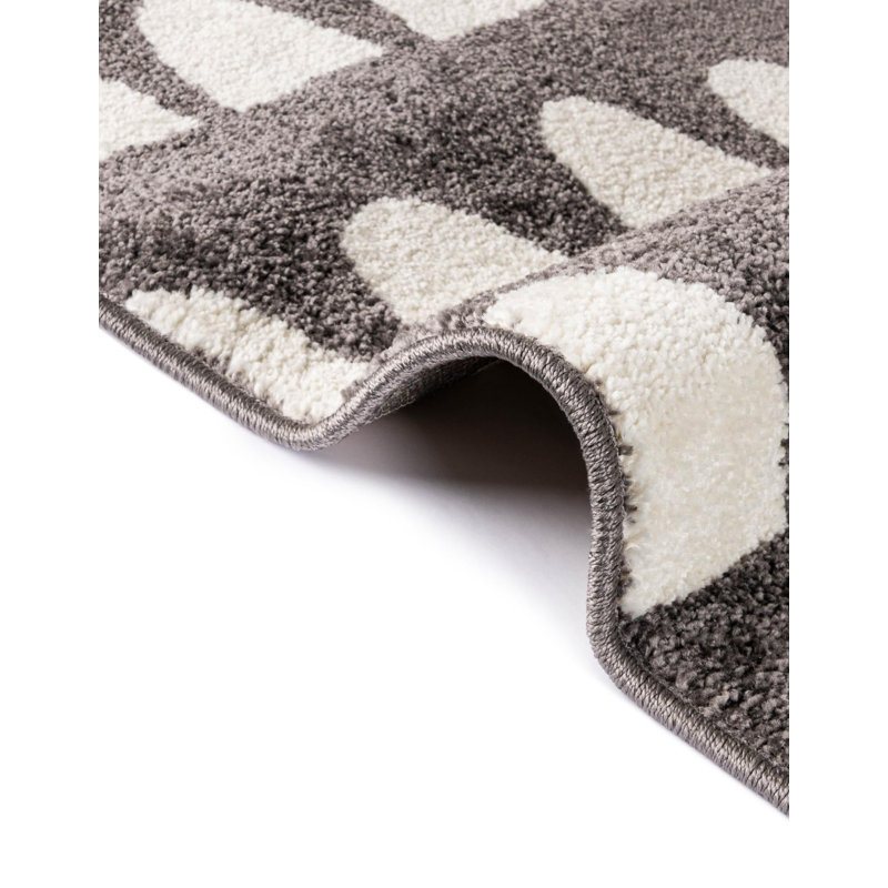  Tapis pour enfant Hillow Whimsy, Gris, Rond 5 pi 1 po