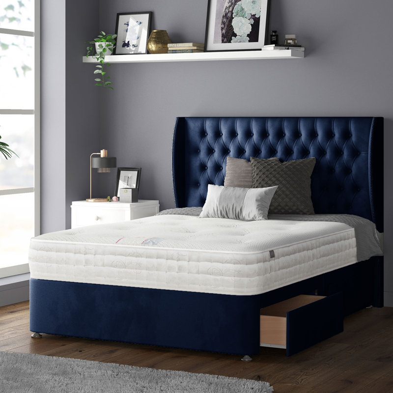 Mandalay Upholstered Headboard, Royal Blue, Super King (6')