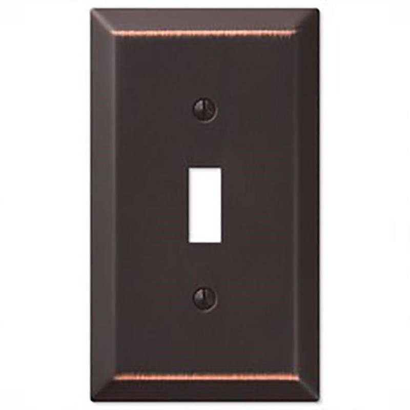 Amerelle Century Aged Bronze 1 gang Metal Toggle Wall Plate 1 pk
