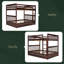 Lit superposé double avec échelle et deux tiroirs de rangement-621627195