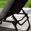 Chaise longue d'extérieur en acier Githens
