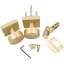 Bonn Door Knob With Square Rosette, Passage (Hall/Closet) Latch, Satin Brass By Stone Harbour Hardware
