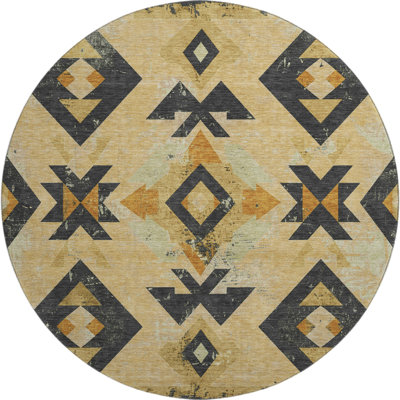 Premium Machine Washable Fairwood AMF1882 Aztec Rug
