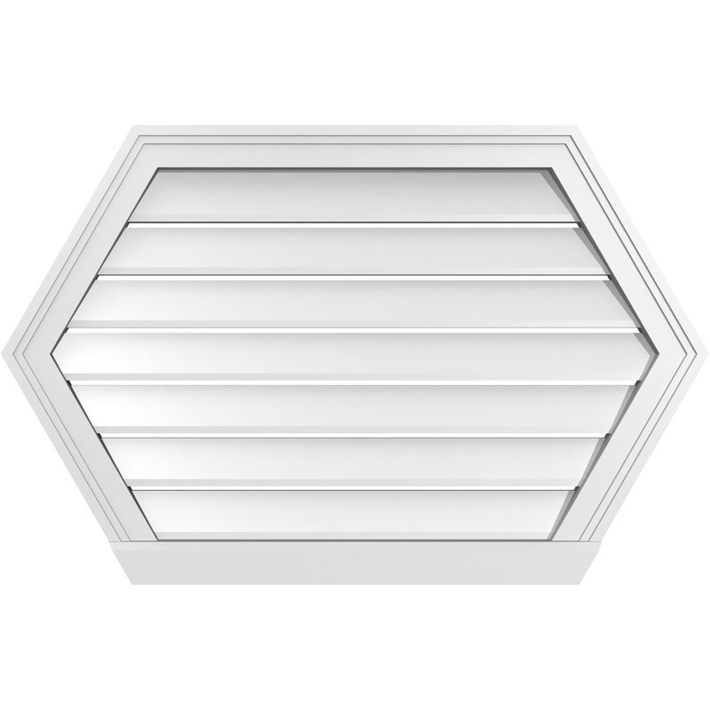 Évent horizontal fonctionnel à pignon en uréthane à surface horizontale Signature, H 22 po x l 34 po x P 2 po