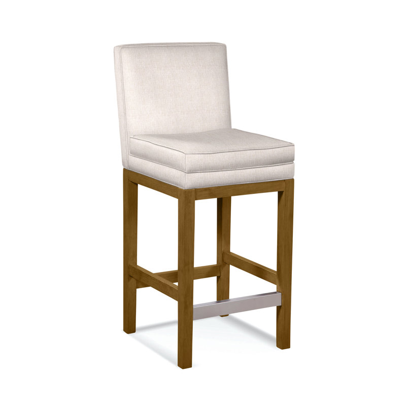 Tabouret de comptoir rembourré, Finition Havana, Performance blanc sucre; 0863-91
