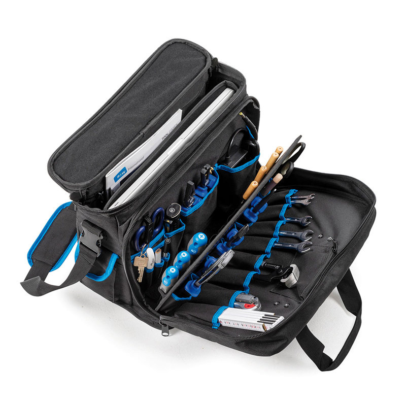 Black Nylon Splashproof Notebook Carrying Shoulder Bag with Adjustable Strap