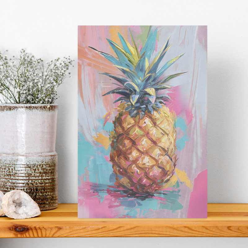 Pineapple Abstract Bold Colorful Fruit Nature Wall Art