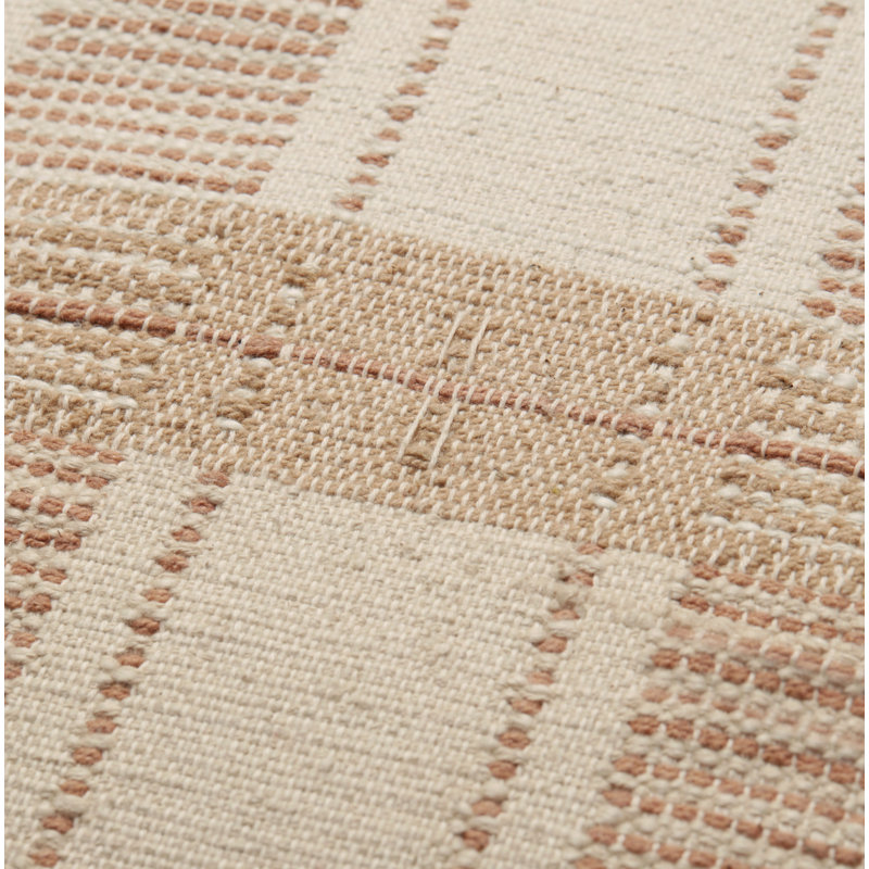 Housse de coussin carrée et insert Carmel, Polyester/ Bourre en polyester, Crème / Multicolore