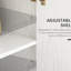 Garde-manger blanc 2 portes avec tablettes réglables pour tablette de rangement, 2 portes, salle à manger