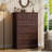 Rollen 31.4'' W Farmhouse 6 - Drawers Dresser, Rustic Tall Chest of Drawers for Bedroom