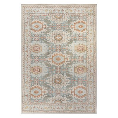 Distressed Homage Hand Knotted Wool Geometric Area Rug