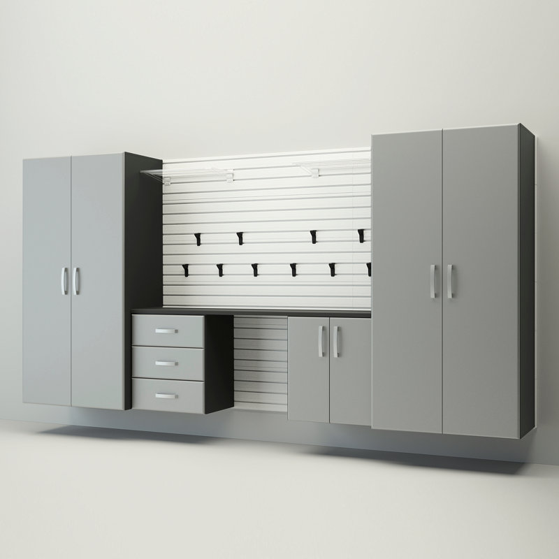 Deluxe 3 Piece Storage System, Silver/ White