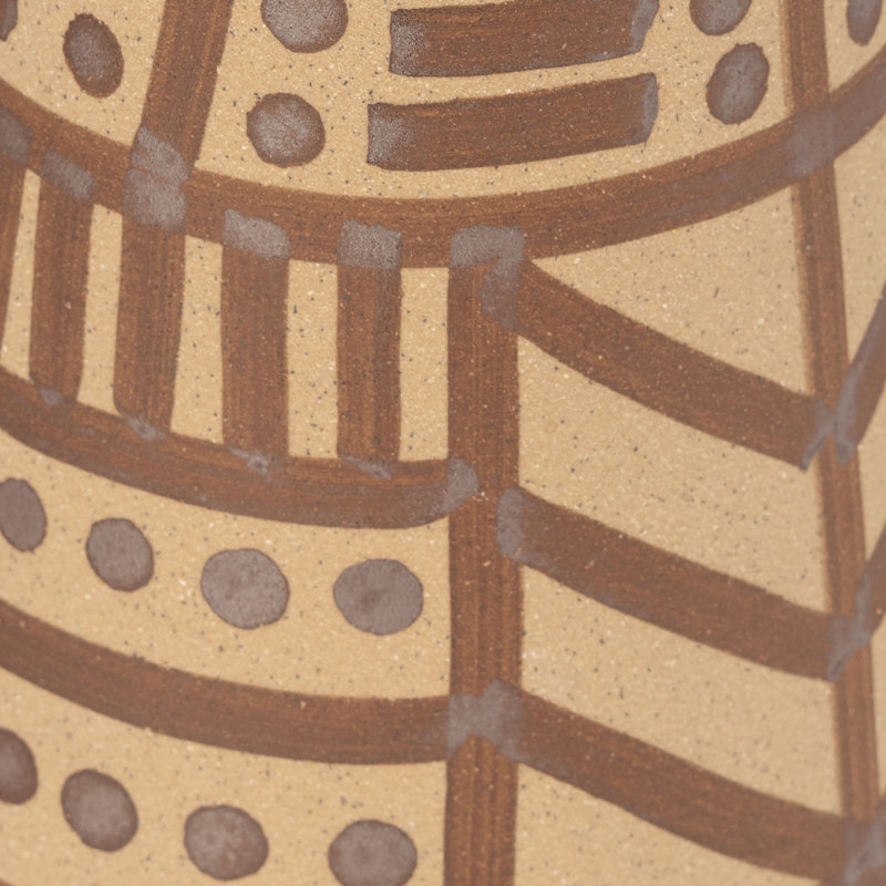 Vase en céramique Kayzlie, Abstrait ivoire / beige