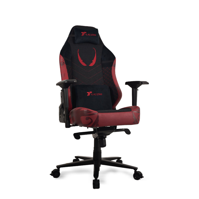 Fauteuil de jeu en tissu TTRaces Maxx Air - Venom Crimson Edition, Venin cramoisi