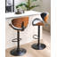 Sommerard Swivel Upholstered Adjustable Height Counter Stool with Metal Frame