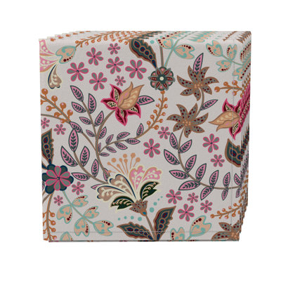 Rectangular Floral Cotton Twill Tablecloth