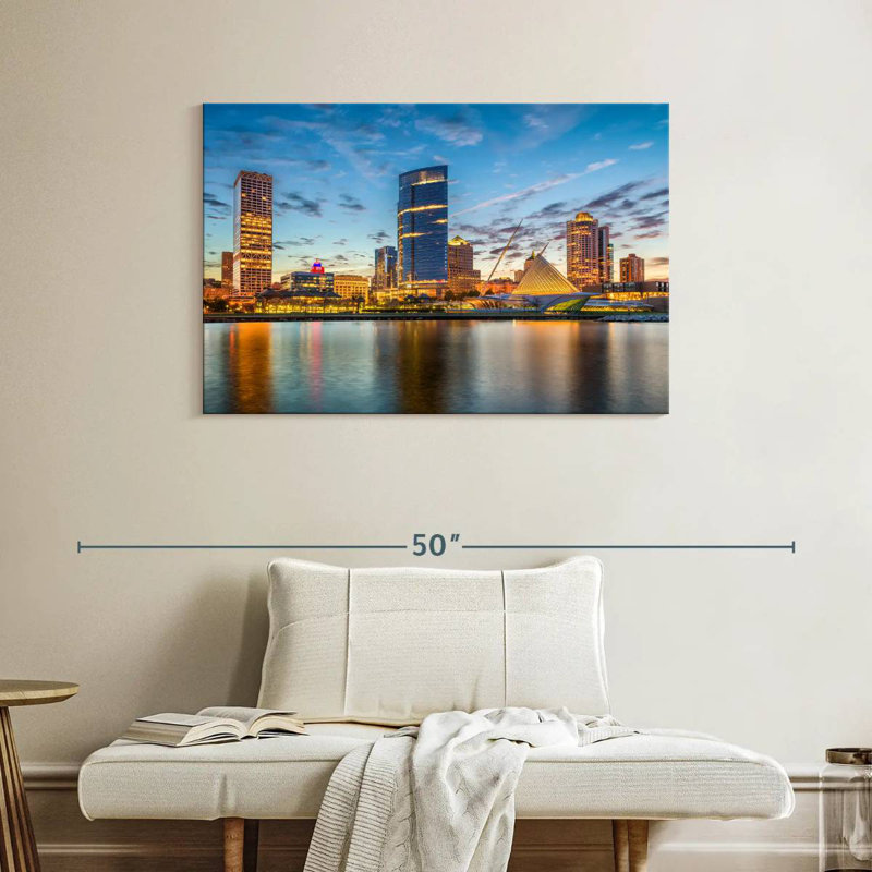 Tergel Milwaukee Cityscape, 26" H x 39" W