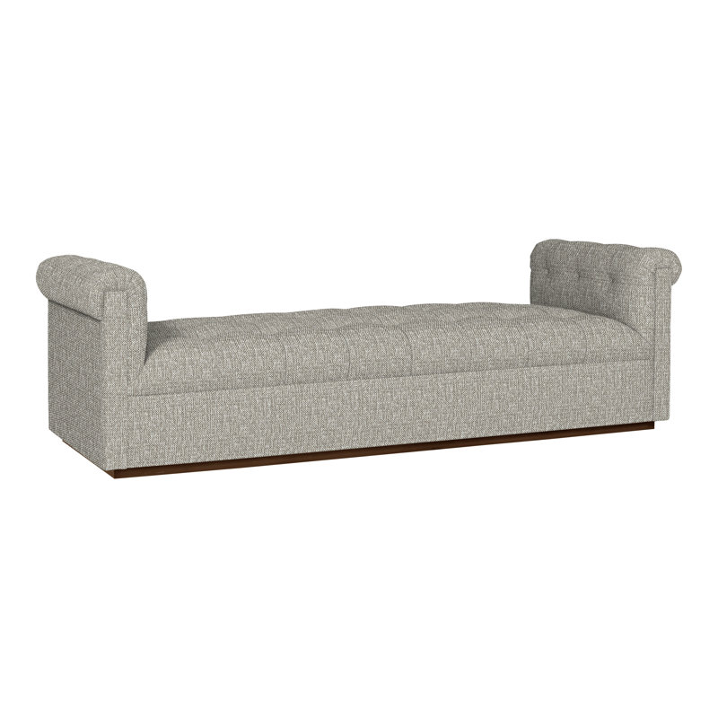 Nottingham By Thom Filicia Chaise Lounge, Tarbee Pebble Polyester Blend, Dove Gray