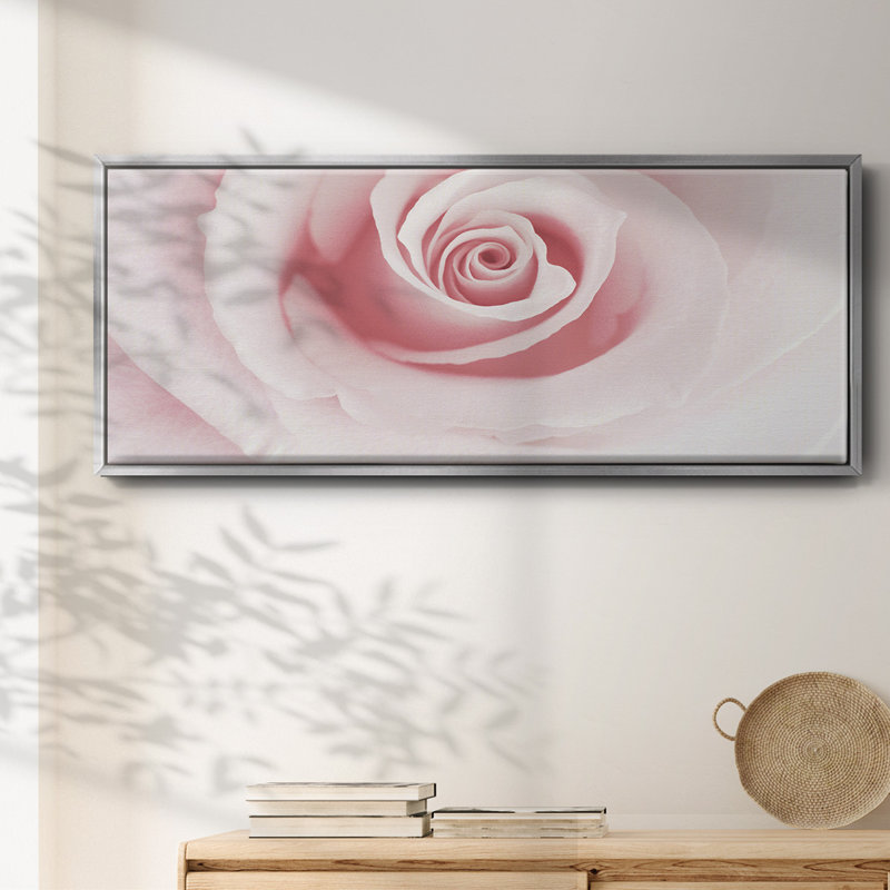 Rose Embrace- Framed Canvas, 20" H x 50" W