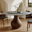 Ikerne 5Pcs Gray Dining Table Chairs Set With Lazy Susan-1639582248