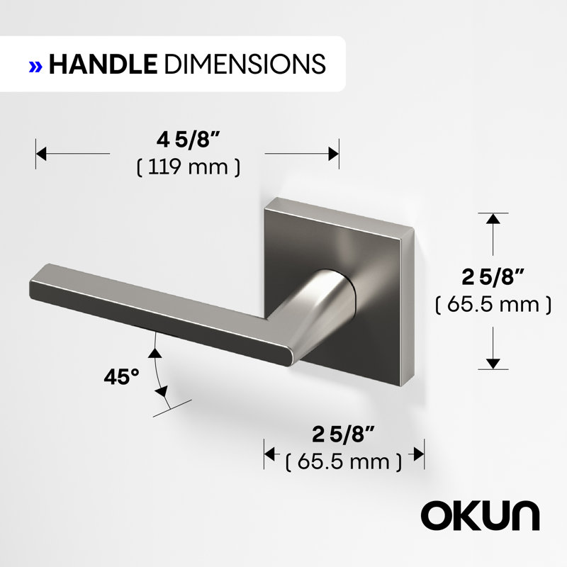  Poignée de porte Quadra Design moderne dissimulé pour (Hall et garde-robe) - Style minimaliste élégant en nickel brossé