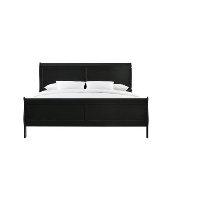 Lit simple de style bois massif au fini cerisier brun avec glissières de tiroir en métal et Opinions de teinte de la collection Qualities