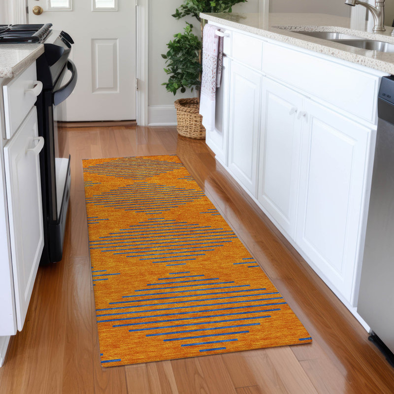 Premium Machine Washable Jahnke AMF1017 Geometric Rug, Runner 2'3" x 7'6"