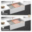 Station de travail blanche Farmhouse Sink - Évier de cuisine à double cuve en céramique blanche 33 pouces