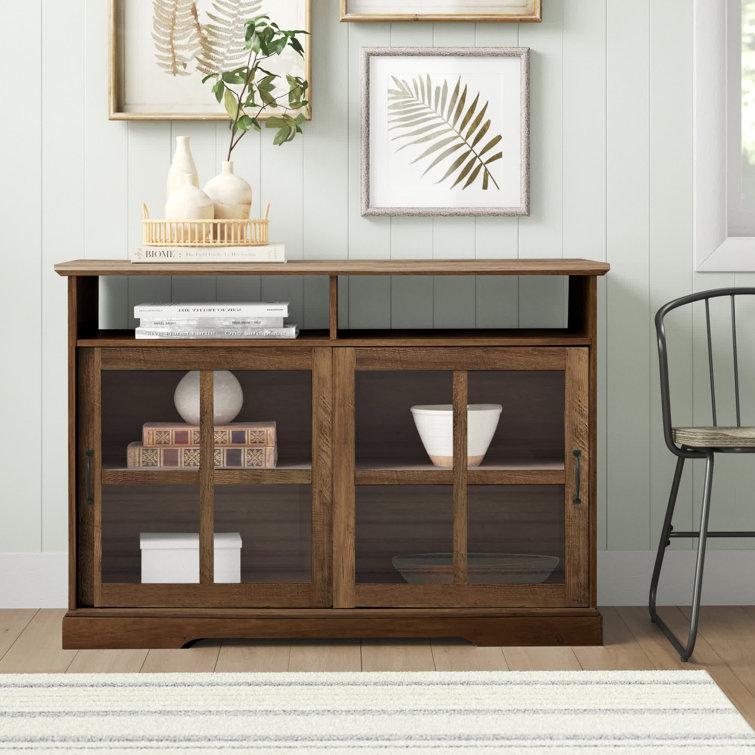 Baltasar 47'' Sliding Windowpane Door Sideboard