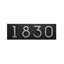 Floating Stand-Off 4-Number Horizontal Sign, Black /W/ Silver Modern Font Numbers-219281866