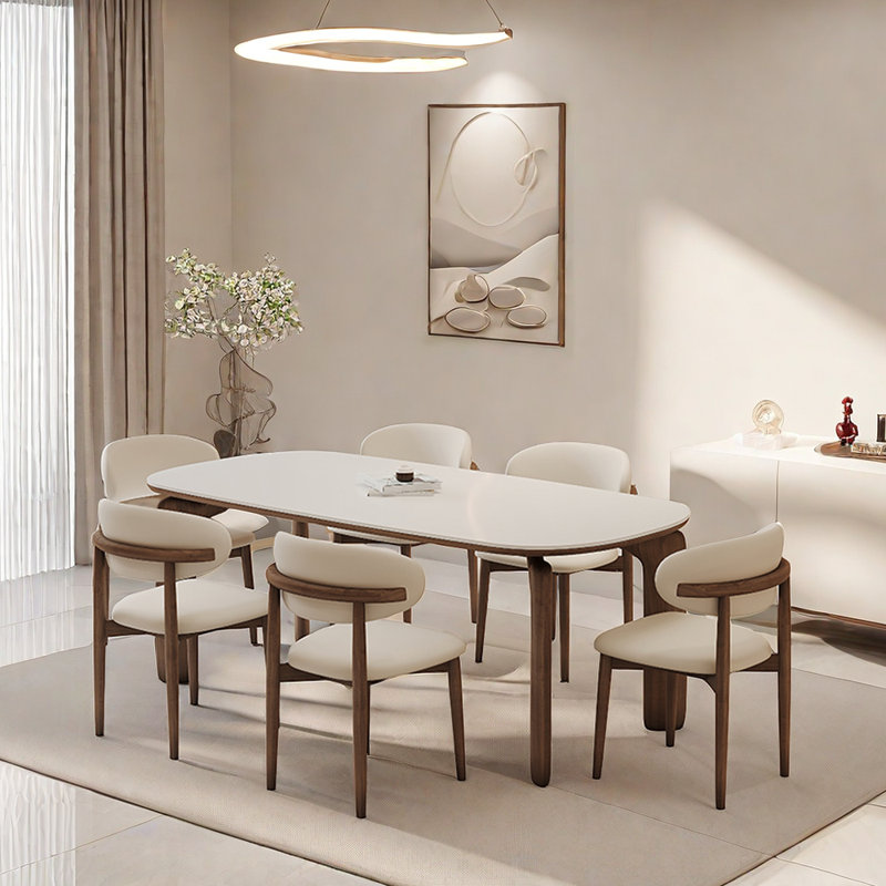 Ensemble de salle à manger rectangulaire Shelisa, H 29,5 po x L 70,8 po x l 35,4 po, Brun
