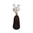 Glass Vase Glam Style Tapered Design for Home Office Bedroom Living Room Decor Displays Tabletop Centerpiece Modern Accent Flower Holder Decorative Vessel - 17" Brown